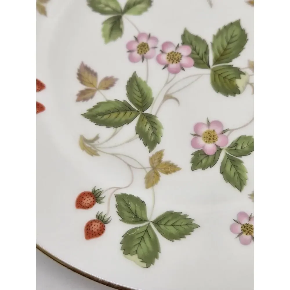 4 Wedgewood Wild Strawberry Bone China Dinner Plates R 4406 6 in / 15 cm